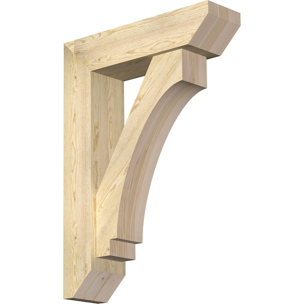 Ekena Millwork Imperial Slat Rough Sawn Bracket w/ Offset Brace, Douglas Fir, 8"W x 30"D x 42"H BKT0806X30X42IMP06RDF - main